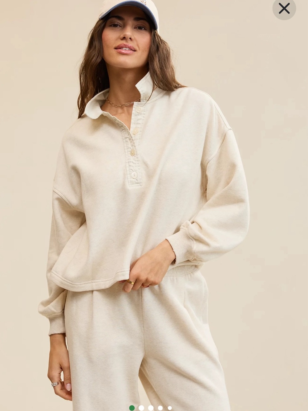 Aerie Cream Pullover Sweatshirt and Jogger Set Size S